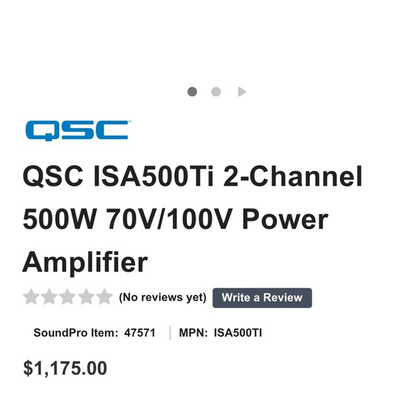 QSC ISA500TI 2Channel PRO Amp - Picture 5 of 5